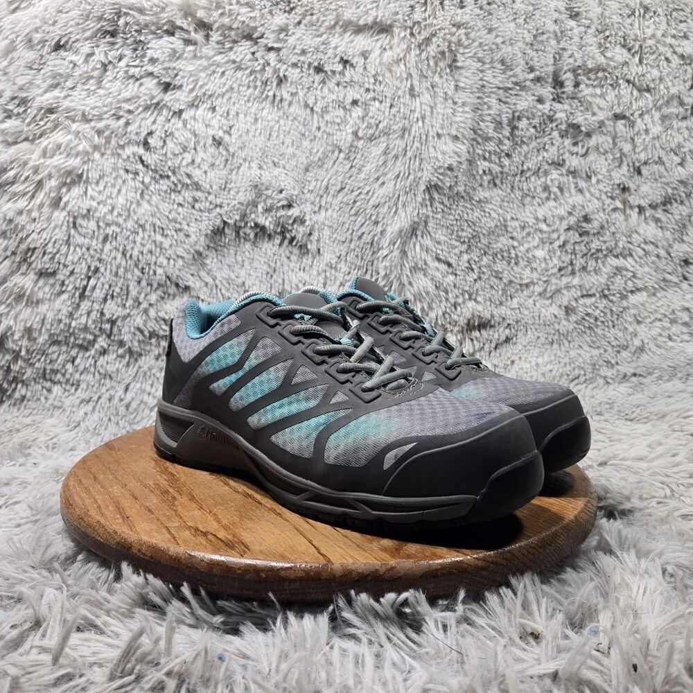 Nautilus Velocity Work Saftey Shoes Womens Size 11 Gray/Teal Carbon Toe Athletic